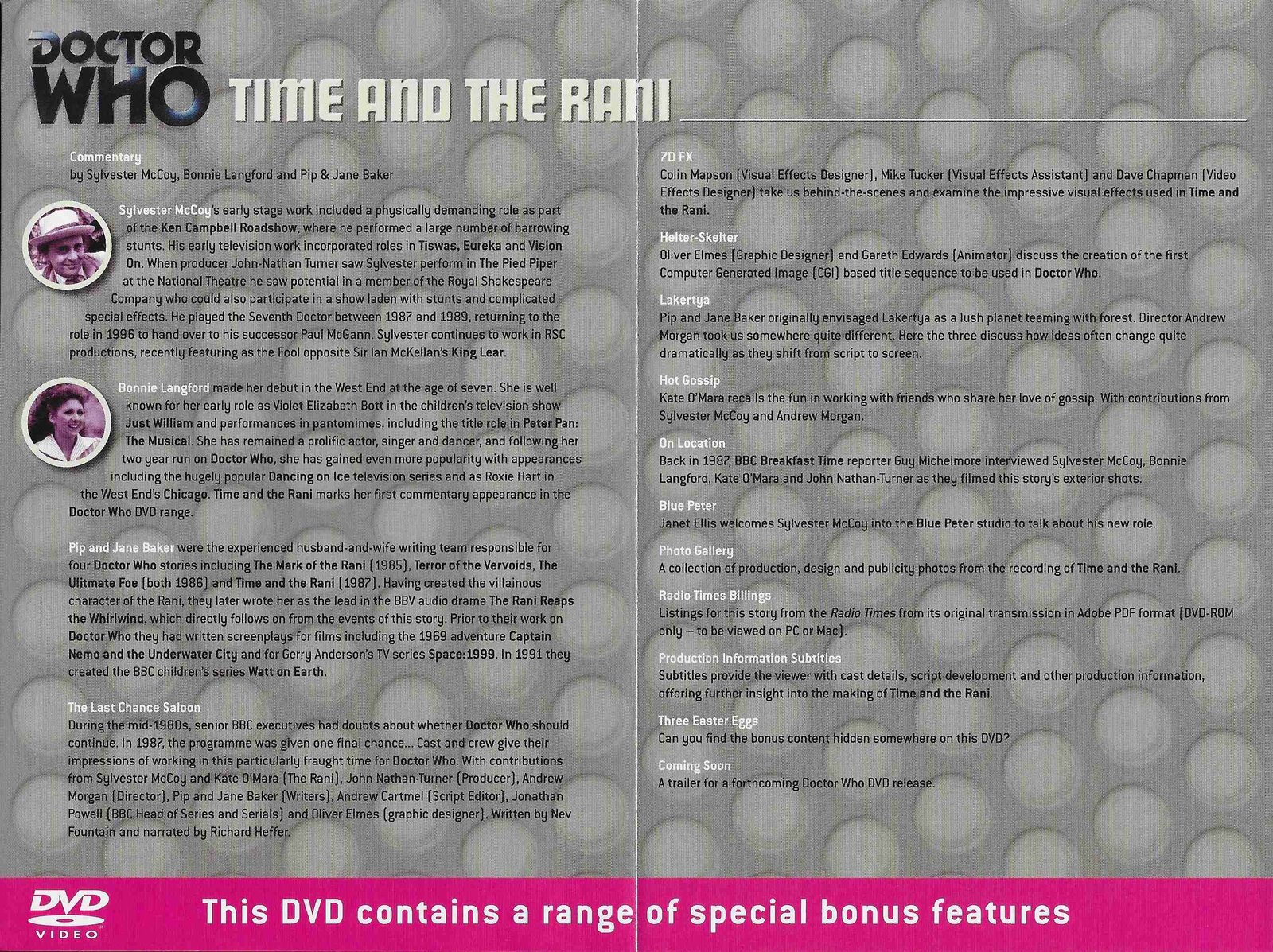 Inserts from BBCDVD 2808